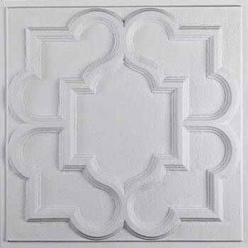 Victorian Ceiling Tile - White