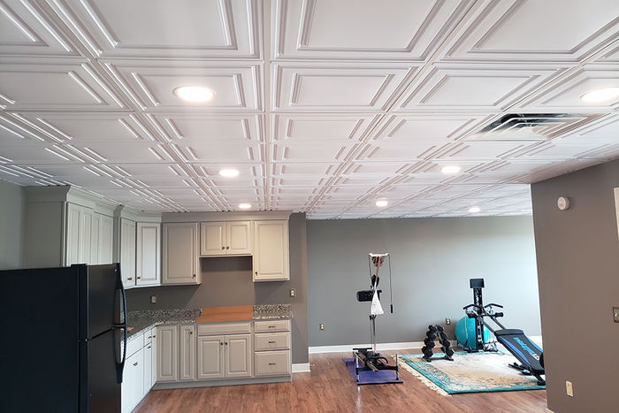 Stratford Vinyl Ceiling Tile White