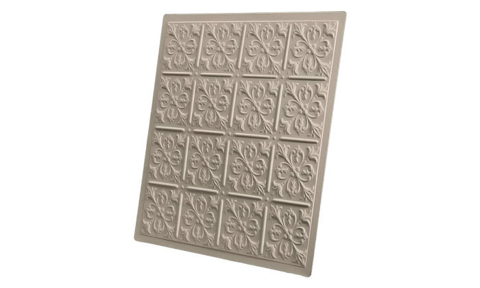 Profile of Fleur de Lis 2x2 Latte Ceiling Tile
