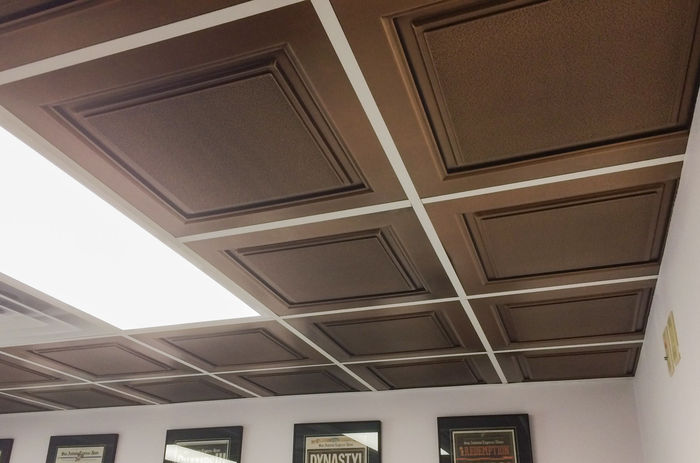 Customer Picture of Meridian Antique Bronze Ceiling Tile