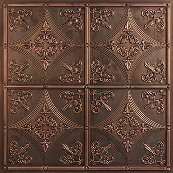Cathedral Antique Bronze Faux Tin Ceiling Tiles